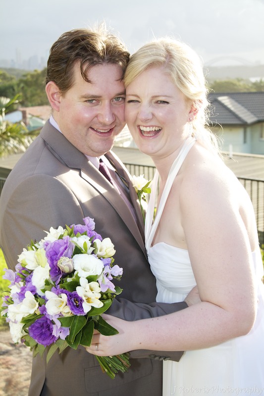 Portrait of couple laughing - wedding photography sydney